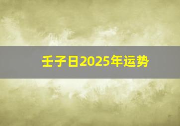 壬子日2025年运势