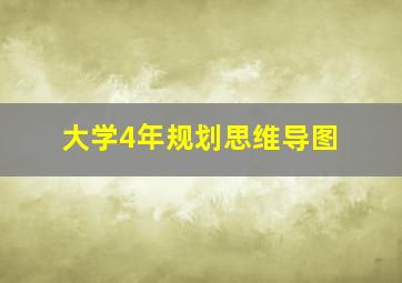 大学4年规划思维导图