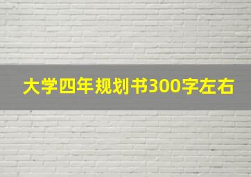 大学四年规划书300字左右