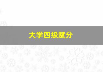 大学四级赋分