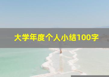 大学年度个人小结100字