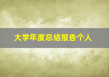 大学年度总结报告个人