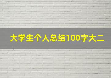 大学生个人总结100字大二