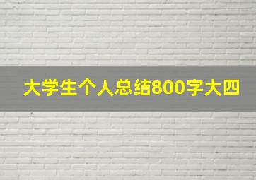 大学生个人总结800字大四