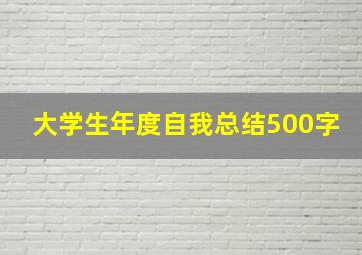 大学生年度自我总结500字