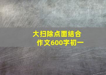 大扫除点面结合作文600字初一