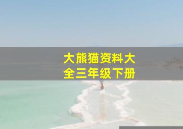 大熊猫资料大全三年级下册