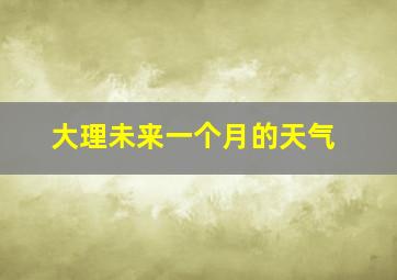 大理未来一个月的天气