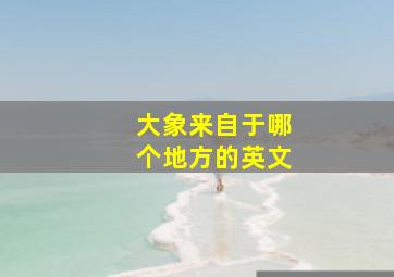 大象来自于哪个地方的英文