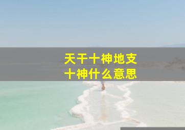 天干十神地支十神什么意思