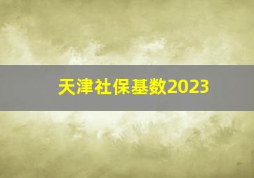 天津社保基数2023