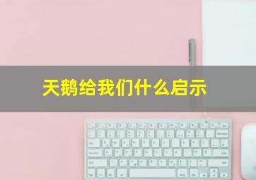 天鹅给我们什么启示