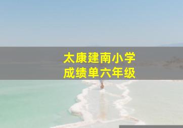 太康建南小学成绩单六年级