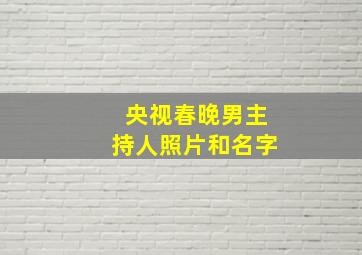 央视春晚男主持人照片和名字