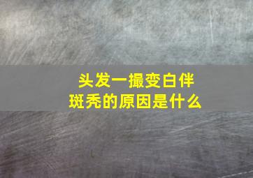 头发一撮变白伴斑秃的原因是什么