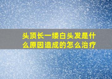 头顶长一缕白头发是什么原因造成的怎么治疗