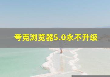 夸克浏览器5.0永不升级