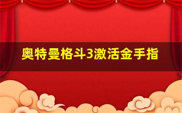 奥特曼格斗3激活金手指