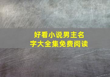 好看小说男主名字大全集免费阅读