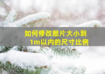 如何修改图片大小到1m以内的尺寸比例