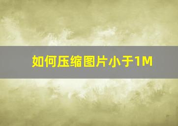 如何压缩图片小于1M