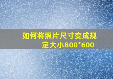 如何将照片尺寸变成规定大小800*600