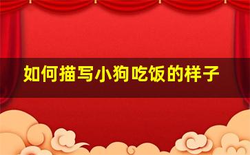 如何描写小狗吃饭的样子