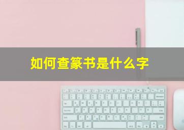 如何查篆书是什么字