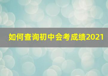 如何查询初中会考成绩2021