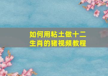 如何用粘土做十二生肖的猪视频教程