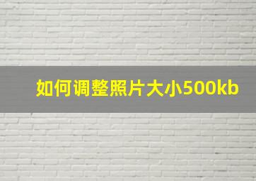 如何调整照片大小500kb