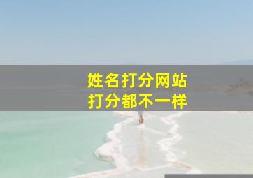 姓名打分网站打分都不一样