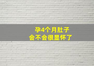 孕4个月肚子会不会很显怀了