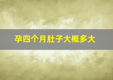 孕四个月肚子大概多大