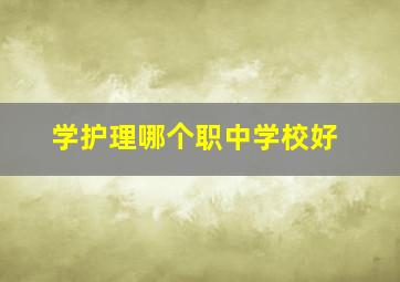 学护理哪个职中学校好