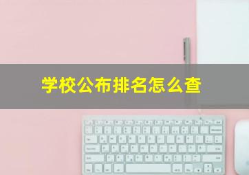 学校公布排名怎么查