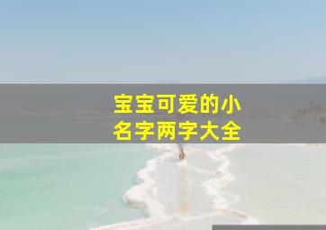 宝宝可爱的小名字两字大全