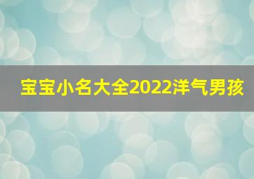 宝宝小名大全2022洋气男孩