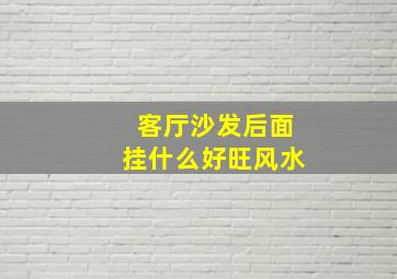 客厅沙发后面挂什么好旺风水