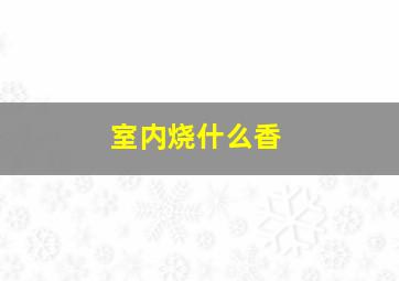 室内烧什么香