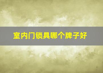 室内门锁具哪个牌子好