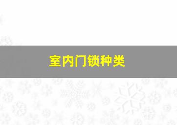 室内门锁种类