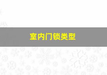 室内门锁类型