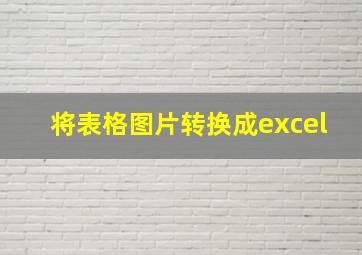 将表格图片转换成excel