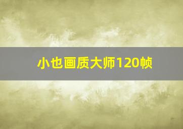 小也画质大师120帧