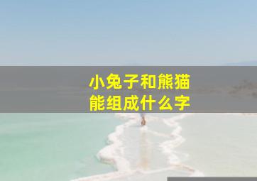 小兔子和熊猫能组成什么字