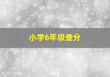 小学6年级查分