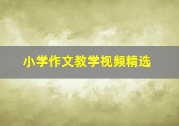 小学作文教学视频精选