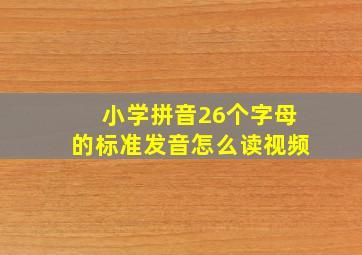 小学拼音26个字母的标准发音怎么读视频