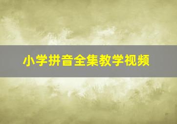 小学拼音全集教学视频